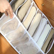Load image into Gallery viewer, 7-Grid Foldable Clothes Organizer Box | Washable Mesh Wardrobe Divider for Jeans, T-Shirts & More