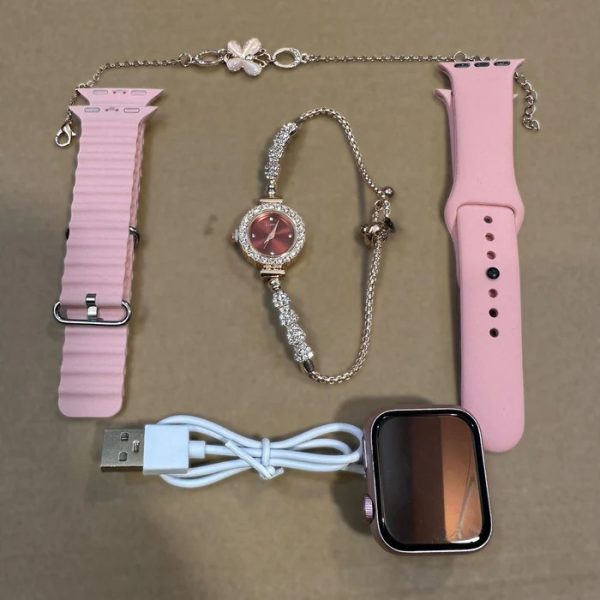 Wedding Gift GM68 Ultra Mini Smartwatch + Quartz Bracelet Watch Combo Wedding Gift GM68 Ultra Mini Smartwatch + Quartz Bracelet Watch Combo