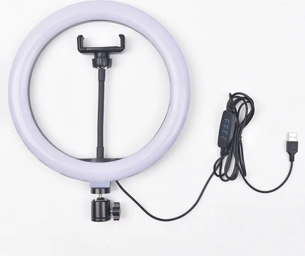 26cm LED Ring Light with Phone Holder for Videos & Makeup 26cm LED Ring Light with Phone Holder for Videos & Makeup