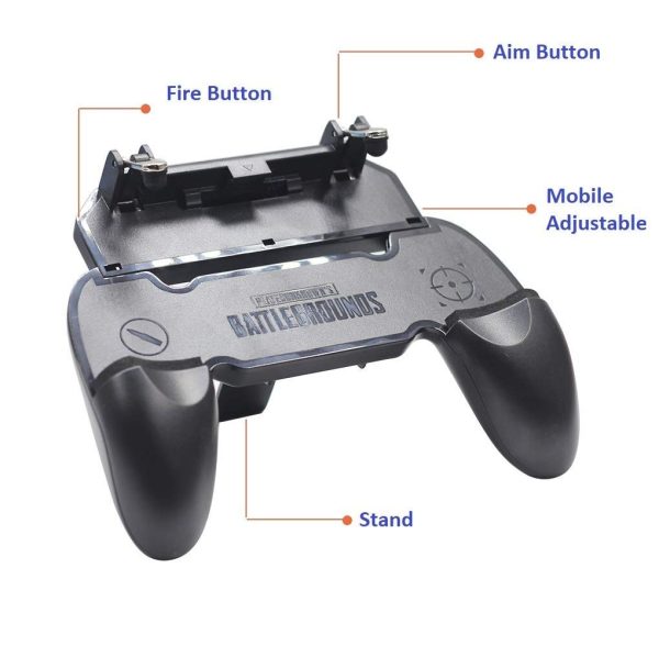 Mobile Gaming Controller with Fire Trigger & Joystick Grip Mobile Gaming Controller with Fire Trigger & Joystick Grip
