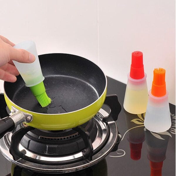 Portable Silicone Oil Bottle with Brush | Refillable BBQ & Baking Oil Applicator | Non-Stick Kitchen Tool Portable Silicone Oil Bottle with Brush | Refillable BBQ & Baking Oil Applicator | Non-Stick Kitchen Tool