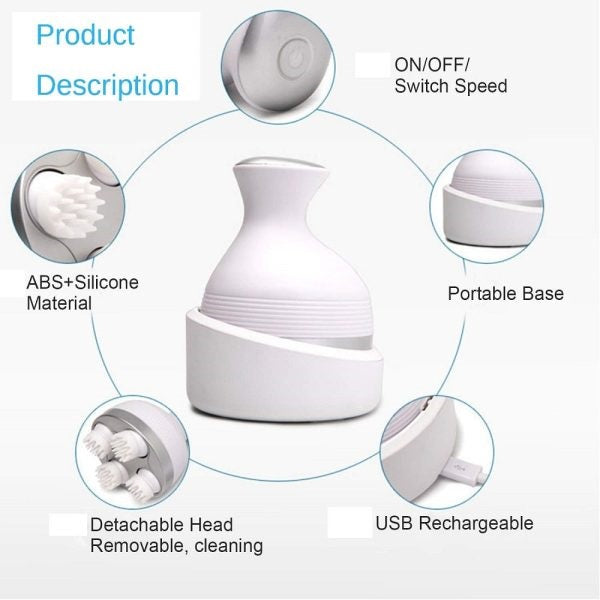 Electric Scalp Massager – 4 Moveable Massage Heads Electric Scalp Massager – 4 Moveable Massage Heads