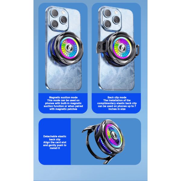 SL-25 Mobile Phone Cooler 15W – Fast Cooling with RGB Light SL-25 Mobile Phone Cooler 15W – Fast Cooling with RGB Light