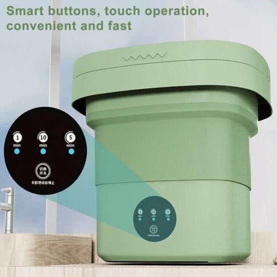 6.5L Foldable Portable Washing Machine – Mini Washer for Home & Travel Use 6.5L Foldable Portable Washing Machine – Mini Washer for Home & Travel Use
