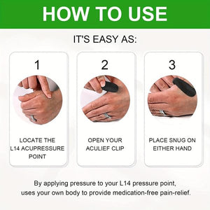 1 Pc Sugar Control LI4 Acupressure Point Clip – Wearable Headache & Stress Relief Hand Clip