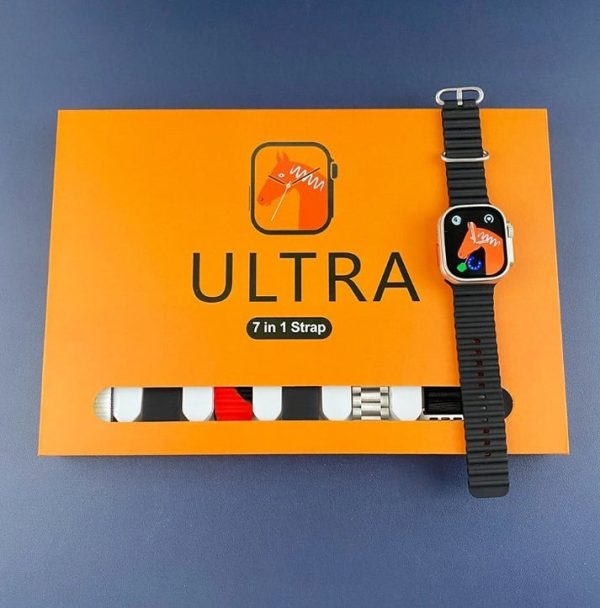 7-in-1 Ultra Smart Watch – Fitness Tracker with Heart Rate, Sleep Monitor & Blue