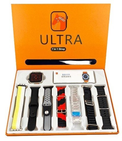 7-in-1 Ultra Smart Watch – Fitness Tracker with Heart Rate, Sleep Monitor & Blue