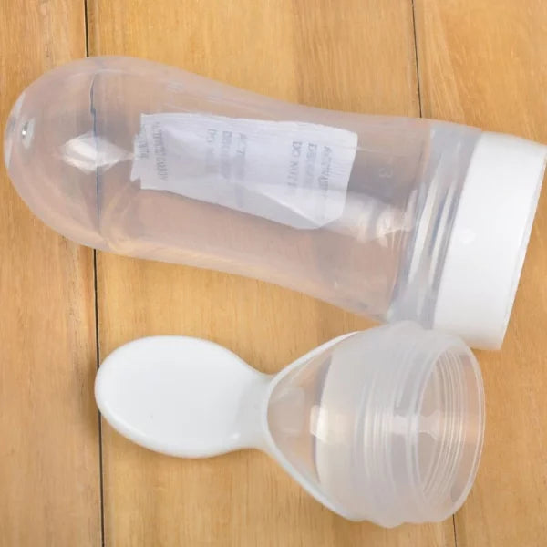 Silicone Baby Spoon Feeder Bottle