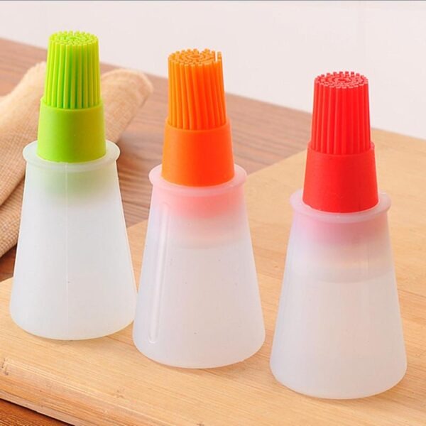 Portable Silicone Oil Bottle with Brush | Refillable BBQ &amp; Baking Oil Applicator | Non-Stick Kitchen Tool