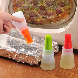 Portable Silicone Oil Bottle with Brush | Refillable BBQ &amp; Baking Oil Applicator | Non-Stick Kitchen Tool