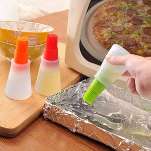 Portable Silicone Oil Bottle with Brush | Refillable BBQ &amp; Baking Oil Applicator | Non-Stick Kitchen Tool