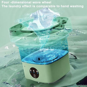 6.5L Foldable Portable Washing Machine – Mini Washer for Home &amp; Travel Use